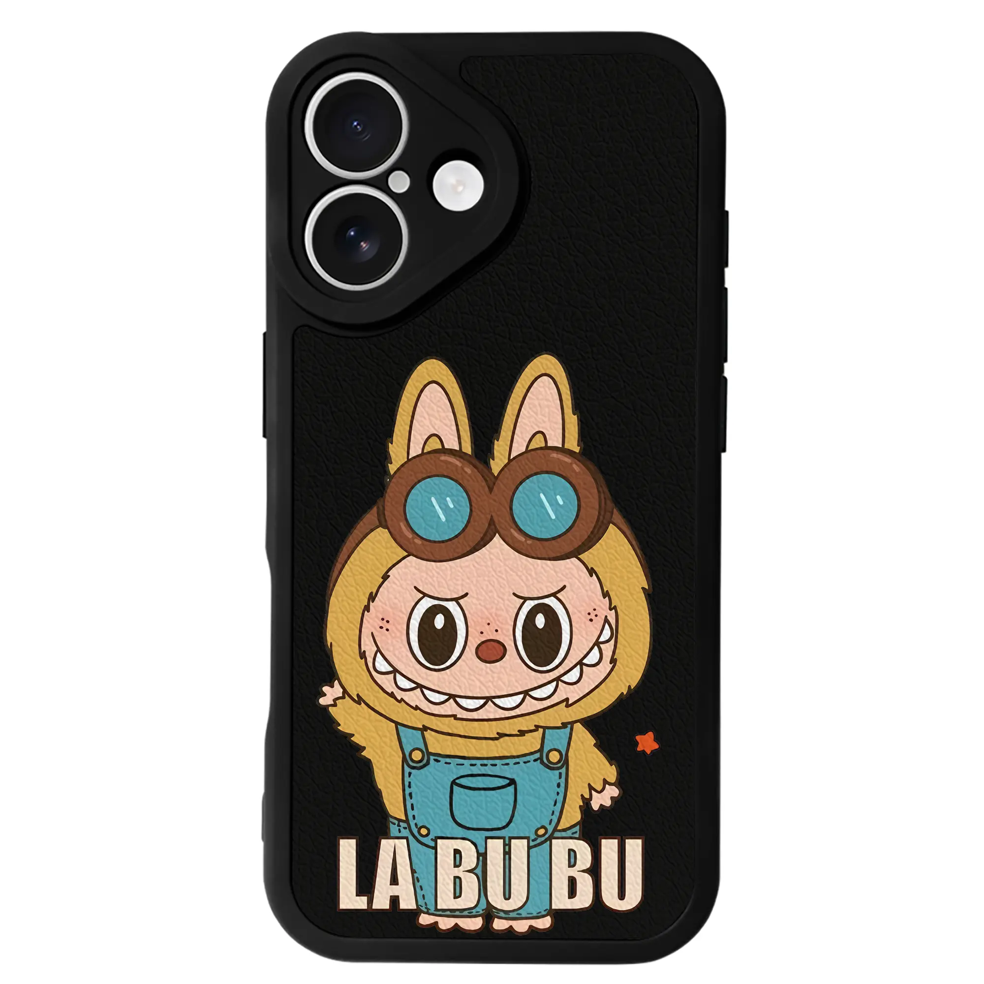 ラブブ グッズ ジモモ - IPhone 16シリーズ対応 ・ シリコンスマホケース ・ レザー調 ・ 高精度フィット ・ 耐衝撃 ・ ワイヤレス充電対応 ・ 精密カット